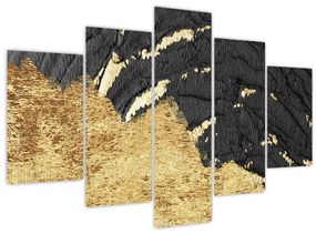 Obraz - Zlatá štruktúra N⁰1 (150x105 cm)