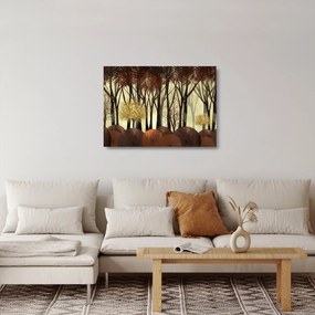 Sklenený obraz - Dekoratívne les (70x50 cm)
