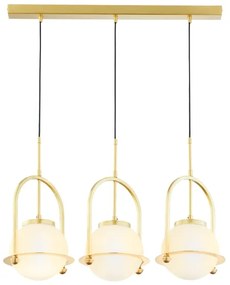 Jupiter 1917 - Závesný luster ROSSO na lankách 3xE27/15W/230V zlatý
