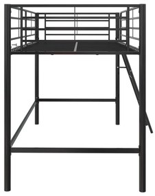 Čierna vyvýšená detská posteľ 90x200 cm Jodie – Støraa