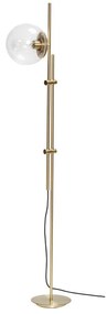 Stojacia lampa v mosadznej farbe so skleneným tienidlom (výška 147 cm) Bubble – Hübsch