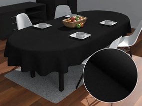 Biante Dekoračný oválny obrus BKU-116 Čierny 140x180 cm