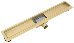 Rea Neox, odtokový žľab 2v1 s možnosťou vložiť dlažbu, 90cm, zlatá matná, REA-G4895