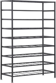 HOMCOM Stojan na víno s kapacitou 54 fliaš, 63L x 25W x 91H cm, čierny kov | Aosom
