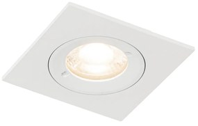 Moderné zapustené bodové svetlo biele štvorcové IP44 - Xena