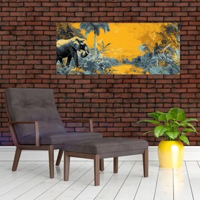 Obraz - Slon v prírode (120x50 cm)