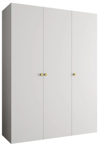 Šatníková skriňa 150 cm Parna 1 (biela + zlatá). Akcia -20%. Vlastná spoľahlivá doprava až k Vám domov. 1125870