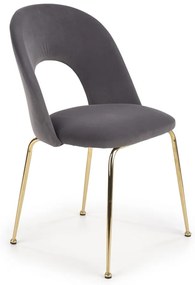 HALMAR Jedálenská stolička Sibyla sivá/zlatá
