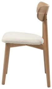 Krémovobiela/v prírodnej farbe jedálenská stolička Elim – Unique Furniture