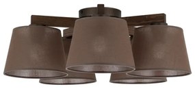 Brilagi - Prisadený luster LATTE 5xE27/15W/230V borovica/hnedá