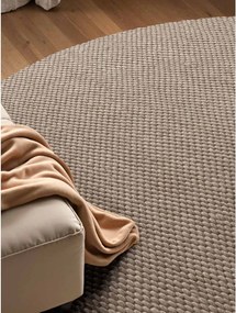 Béžový ručne tkaný vlnený okrúhly koberec ø 160 cm Lyon Beans – Elle Decoration