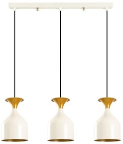 Závesný luster SIVANI na lane 3xE27/40W/230V biela/medená