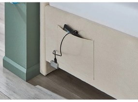 Béžová čalúnená detská posteľ s úložným priestorom s roštom 120x200 cm Cool – Meise Möbel