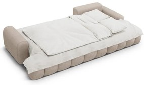 Svetlohnedá rozkladacia/s úložným priestorom rohová pohovka (pravý roh/s leňoškou) Linz – Cosmopolitan Design