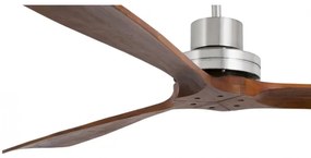 FARO 33464DC-Stropný ventilátor LANTAU XL hnedá/chróm pr.168 cm+dálkové ovládanie