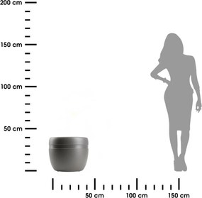 PLASTOVÝ KVETINÁČ LUNA CLASSIC 45,5X38 CM ANTRACITOVÁ