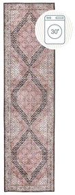Ružový prateľný behúň 60x230 cm Briony Traditional – Flair Rugs