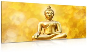 Obraz zlatá socha Budhu - 120x60