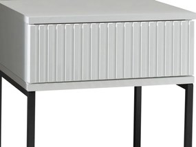 Nočný stolík s 1 zásuvkou Marle, biely