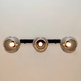 Luster na lanku LILI 3xE27/15W/230V čierna/šedá