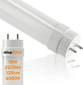 10x LED trubice 120cm T8 18W 2880lm G13 6500K - studená biela