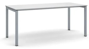 Stôl PRIMO SQUARE so sivostriebornou podnožou 1800 x 800 x 750 mm, sivá