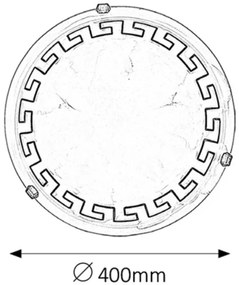 Rabalux 7649 - Stropné svietidlo ETRUSCO 2xE27/60W/230V