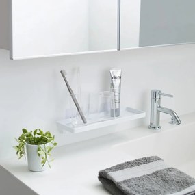 Matne biela oceľová kúpeľňová polička bez vŕtania Film Hook – YAMAZAKI