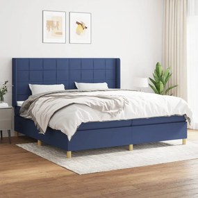 Boxspring posteľ s matracom modrá 200x200 cm látka 3132023