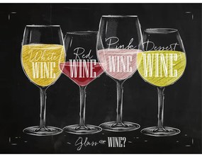 Ceduľa Glass of Wine 40 x 30 cm