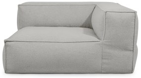 Svetlosivý sedací vak z textílie buklé Mass Corner 150 Right – SLOWDOWN