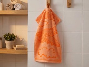 Detský uterák BEBÉ lietadlo oranžový 30x50 cm