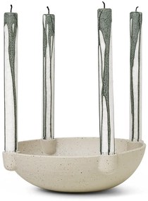 Ferm Living Adventný svietnik Ceramic Light Grey