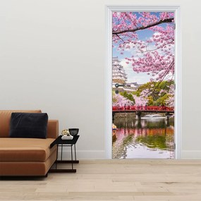 Fototapeta na dvere - Japonské čerešne (95x205cm)