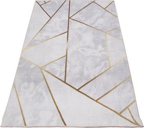 Protišmykový koberec MILANO 90028-01 sivý / zlatý