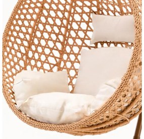 AKCIA Svetlohnedé závesné kreslo TROPIKAL so stojanom II. akosť