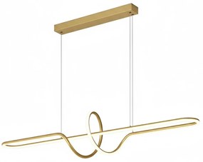 Toolight Toolight, LED závesné osvetlenie 118cm, 36W, 3000K, 3500lm, LHJ038-CP, zlatá matná, OSW-50049