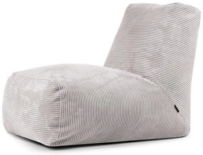 Svetlosivý menčestrový sedací vak Tube – SLOWDOWN