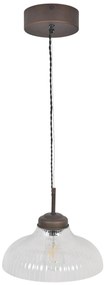 Garden Trading Závesná lampa Fovant Fluted Glass Antique Brass