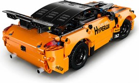 LEAN Toys Stavebnicové kocky – diaľkovo ovládané auto RC, oranžové, 545 dielov