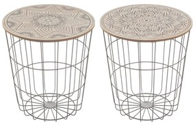Okrúhle odkladacie stolíky v súprave 2 ks ø 40 cm – Casa Selección
