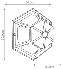 Elstead PR12-BLACK - Vonkajšie stropné svietidlo PARISH 1xE27/60W/230V IP44