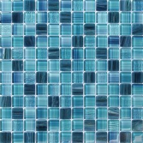 Sklenená mozaika Premium Mosaic tyrkys 30x30 cm lesk MOSCH77