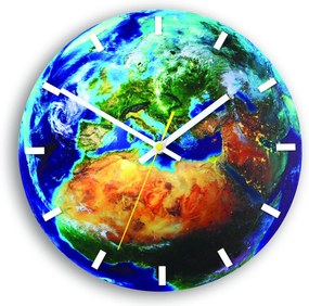 Nástenné hodiny Globe modré