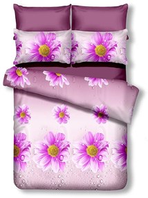 Obojstranná posteľná bielizeň z mikrovlákna DecoKing Gerdia ružovo-fialová