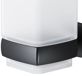 Sklenený pohár na zubné kefky AM.PM Gem AGA34322 nástenný, čierny