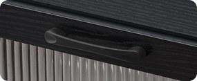 Závesný TV stolík Browny 140 cm s LED osvetlením čierny