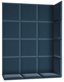 Set 19 čalúnených panelov Quadra 120x160 cm (modrá). Vlastná spoľahlivá doprava až k Vám domov. 1051981