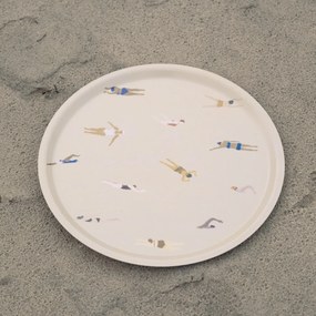 Fine Little Day Servírovací podnos Swimmers Sand Ø 38 cm