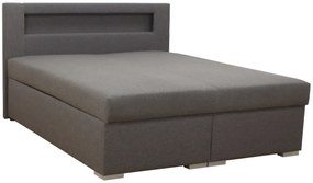 Čalúnená posteľ s úložným priestorom Tango 140 Typ farebného prevedenia: Savana krém 01, Typ čela: C - LED osvětlení